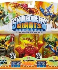 Brand new 😀 Skylanders Giants Lightcore Prism Break, Eruptor & Drobot Exclusive Figure 3-Pack [Loose] 😀
