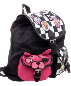 Brand new 🛒 Five Nights at Freddy's Checkered Knapsack 🎒 Backpack with Patches Apparel 🔔 -Deals Skylanders Store fivenightsknapsackpatches inset2