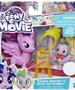 Hot Sale 🎁 My Little Pony The Movie Twilight Sparkle & Spike the Dragon Exclusive Figure 2-Pack [Friendship Lesson] 😀