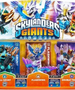 Discount 😍 Skylanders Giants Gill Grunt, Flashwing & Double Trouble Figure 3-Pack [Damaged Package] 🎁