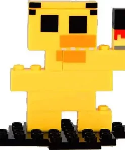 Promo 🤩 McFarlane Toys Five Nights at Freddy's 8-Bit Series 1 Chica Buildable Figure #12043 [Golden Freddy Piece!] 🎉