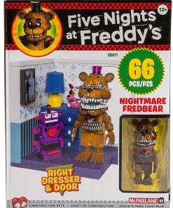 Discount ✔️ McFarlane Toys Five Nights at Freddy's Right 👗 Dresser & Door Build Set [Nightmare Fredbear] 😀