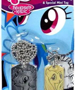 Brand new 👍 My Little Pony Friendship is Magic Pinkie Pie & Fluttershy 🐶 Dog Tag 2-Pack 💯