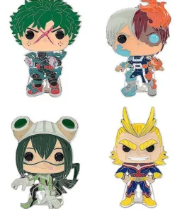 Budget 🔔 Funko My Hero Academia POP! Pin Deku, Shoto Todoroki, Tsuyu Asui & All Might Set of 4 Large Enamel Pins (Pre-Order ships January) 😀
