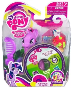 Coupon 🌟 My Little Pony Friendship is Magic Pony Wedding Twilight Sparkle & The Ticket Master DVD Figure Set ⭐